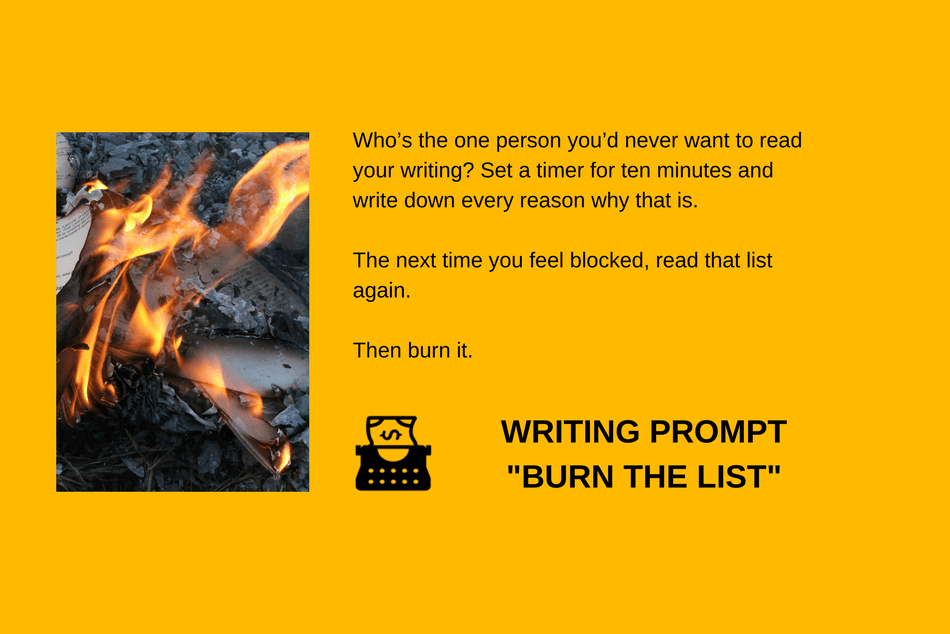 Writing Prompt – Burn the List