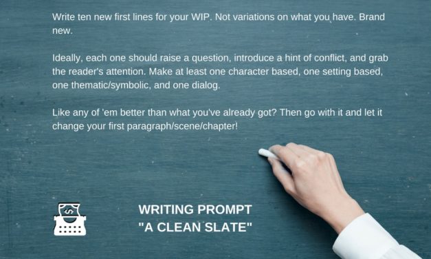 Writing Prompt: A Clean Slate