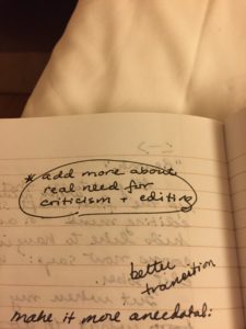 Carol Goodman Notebook Page #3