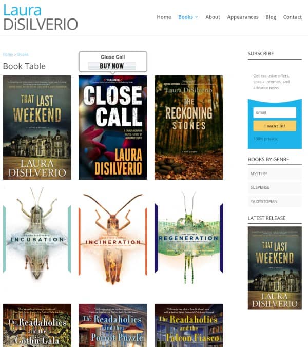 Author Laura DiSilverio's Book Page
